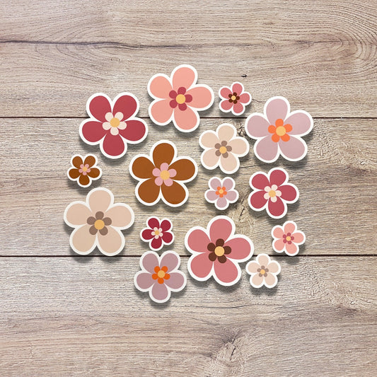 Boho Flower Vinyl Sticker Set