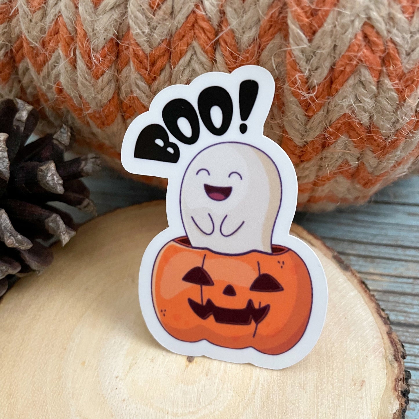 Boo Ghost Vinyl Sticker