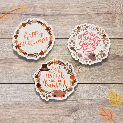 Happy Thanksgiving Vinyl Sticker