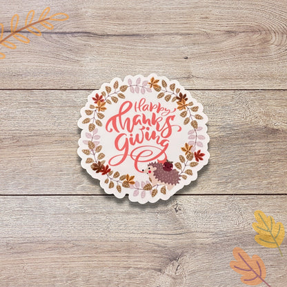 Happy Thanksgiving Vinyl Sticker