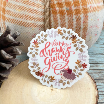 Happy Thanksgiving Vinyl Sticker