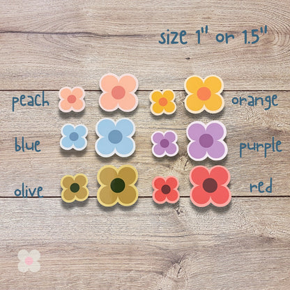 Personalized Flower Vinyl Sticker Set