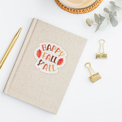 Happy Fall Y'All Vinyl Sticker