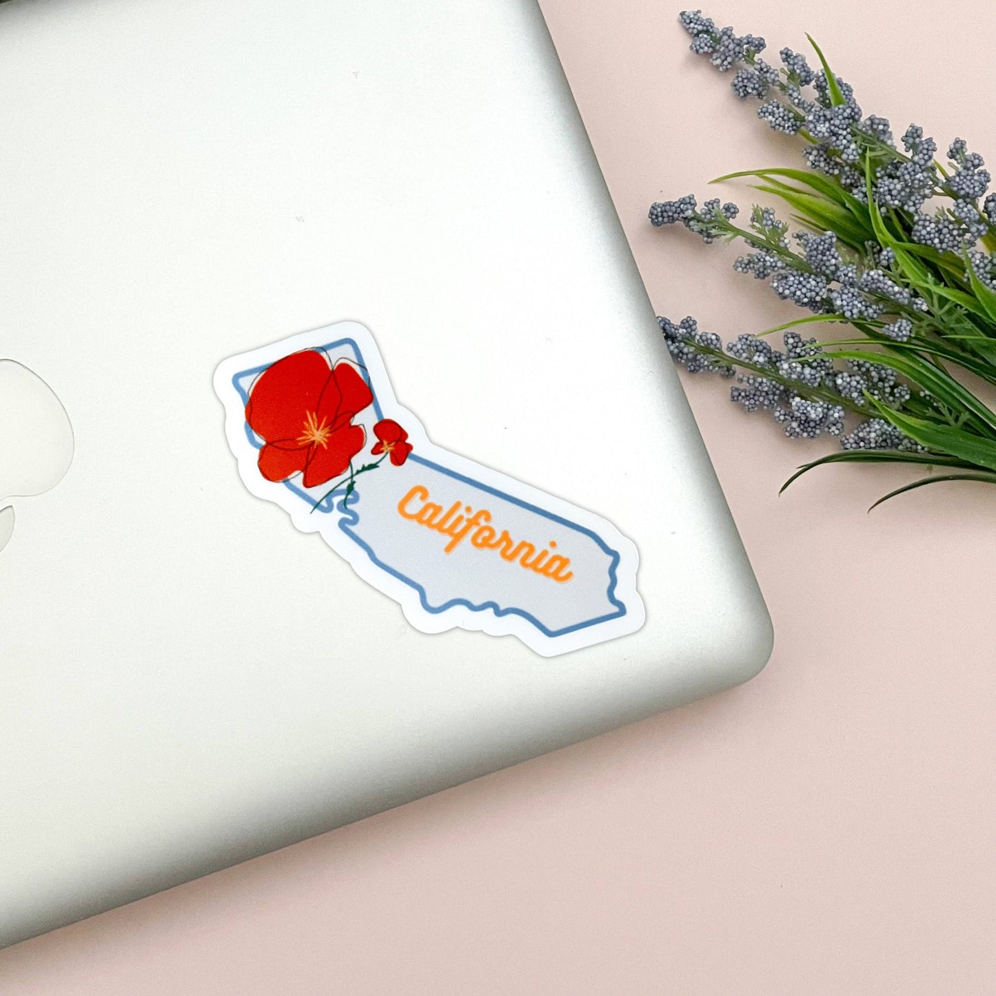 California State Flower Poppy Vinyl Sticker