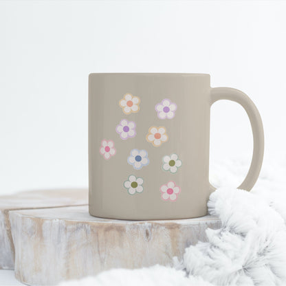 Mini Daisy Flower Vinyl Sticker Set