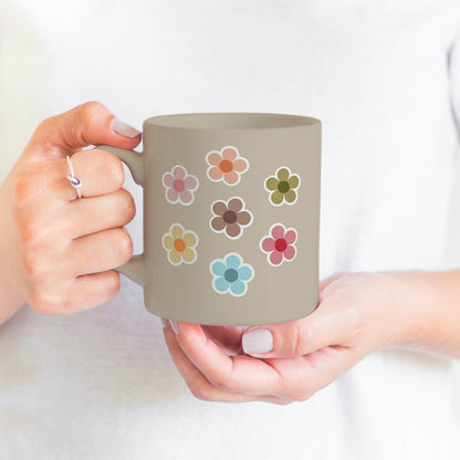 Pick Your Flower Color Vinyl Sticker Set