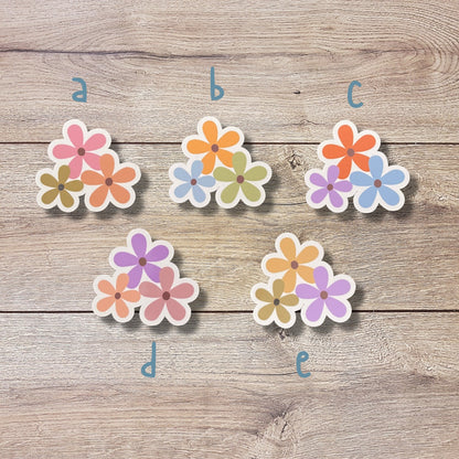 Pick Your Flower Color Vinyl Sticker Set