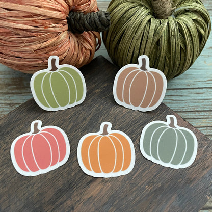 Colorful Pumpkin Vinyl Sticker Set