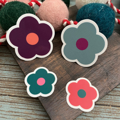 Fall Holiday Flower Vinyl Sticker Set