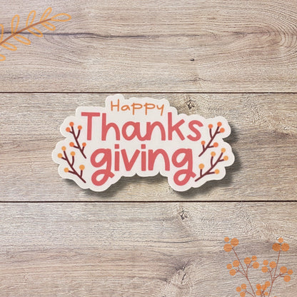 Happy Thanksgiving Vinyl Sticker