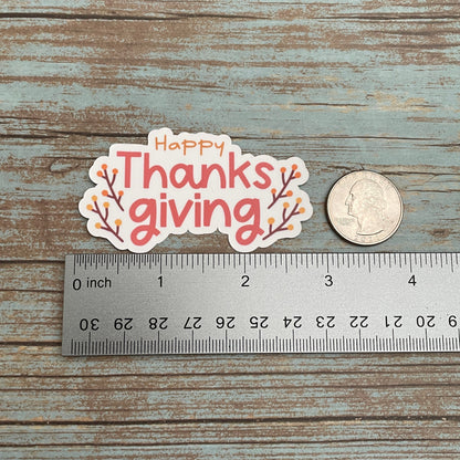 Happy Thanksgiving Vinyl Sticker