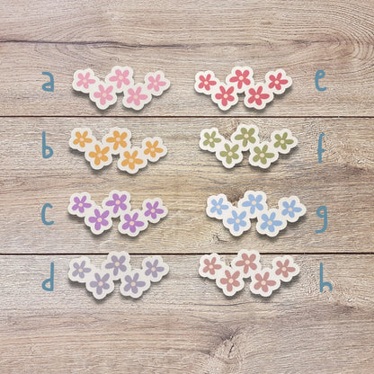 Pick Your Flower Color Vinyl Sticker Set