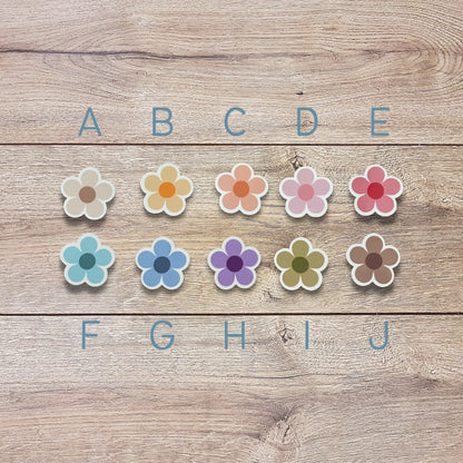 Pick Your Flower Color Vinyl Sticker Set