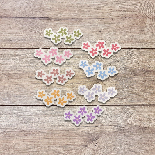 Pick Your Flower Color Vinyl Sticker Set