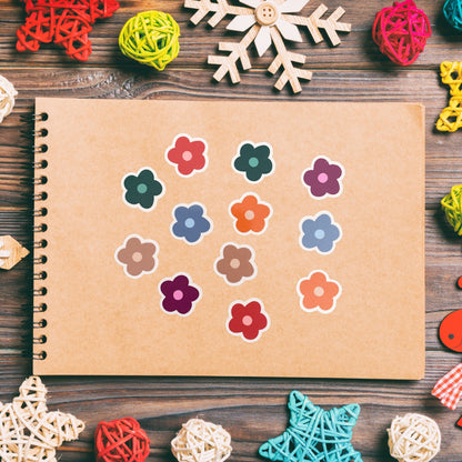 Mini Holiday Flower Sticker Set