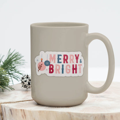 Merry & Bright Vinyl Sticker