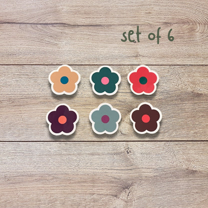 Fall Holiday Flower Vinyl Sticker Set