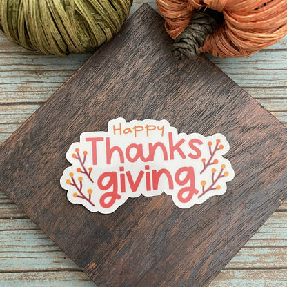 Happy Thanksgiving Vinyl Sticker