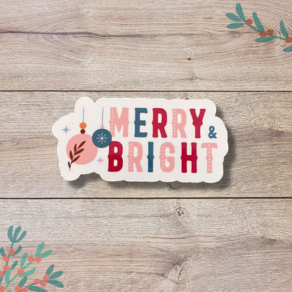 Merry & Bright Vinyl Sticker