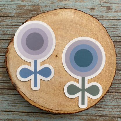 Retro Boho Flower Vinyl Sticker Set