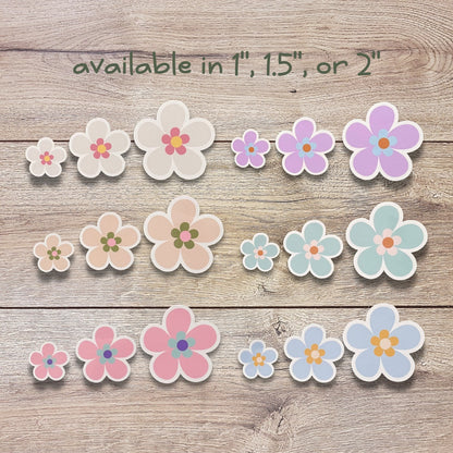 Pastel Flower Vinyl Sticker Set