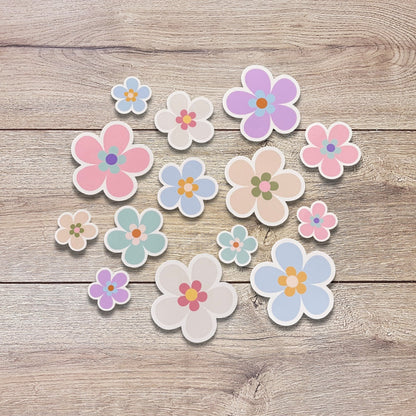 Pastel Flower Vinyl Sticker Set