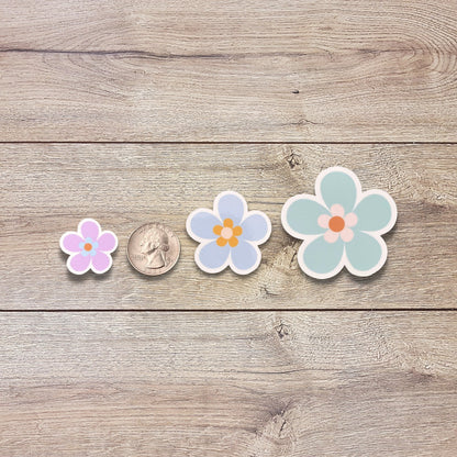 Pastel Flower Vinyl Sticker Set