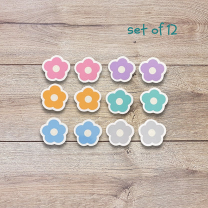 Mini Pastel Flower Sticker Set