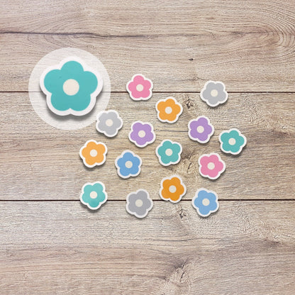 Mini Pastel Flower Sticker Set