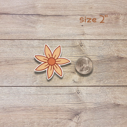 Flower Vinyl Stickers, Set of 3 or 6