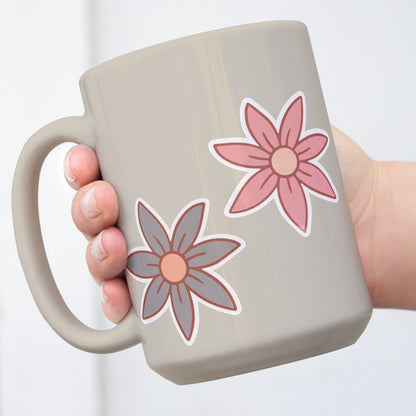 Flower Vinyl Stickers, Set of 3 or 6