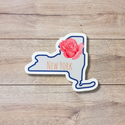 New York State Flower Vinyl Sticker