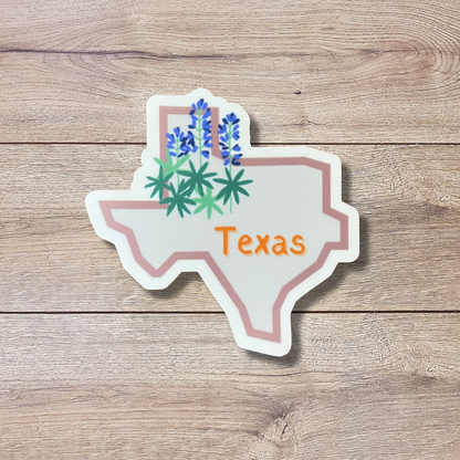 Texas State Flower Vinyl Sticker