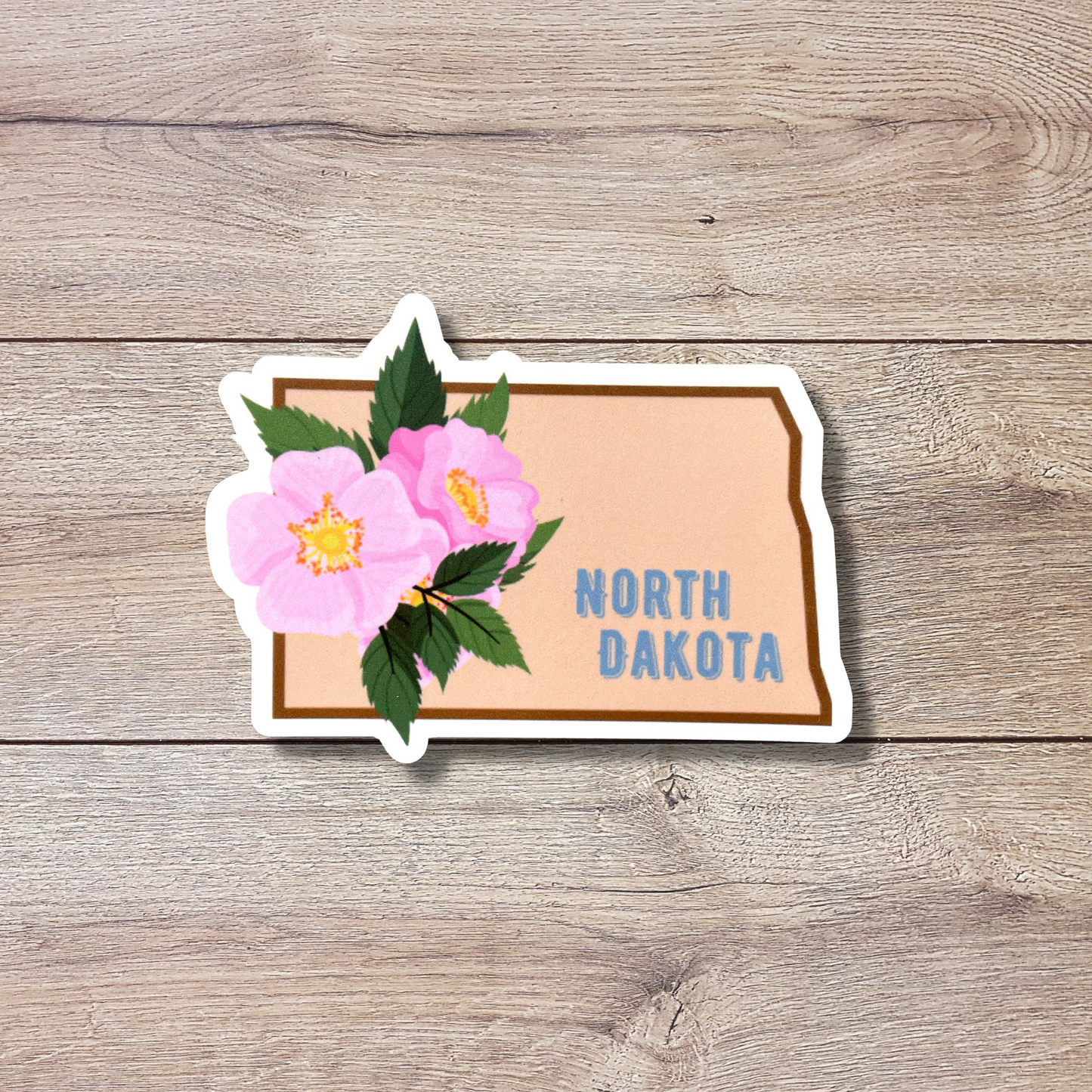 North Dakota State Flower Vinyl Sticker