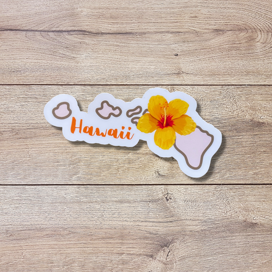 Hawaii State Flower Vinyl Sticker