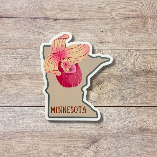 Minnesota State Flower Vinyl Sticker