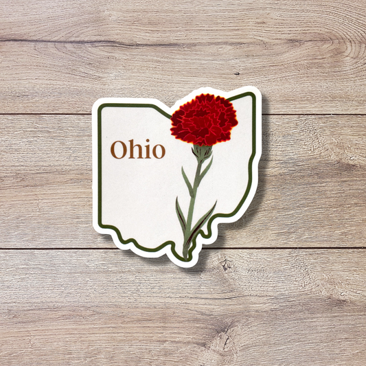 Ohio State Flower Vinyl Sticker