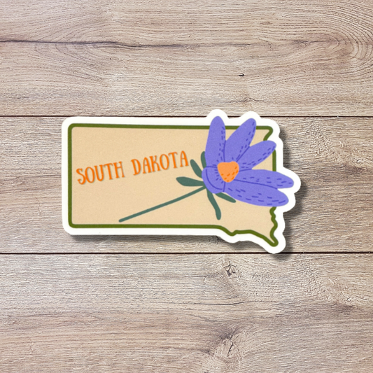 South Dakota State Flower Vinyl Sticker