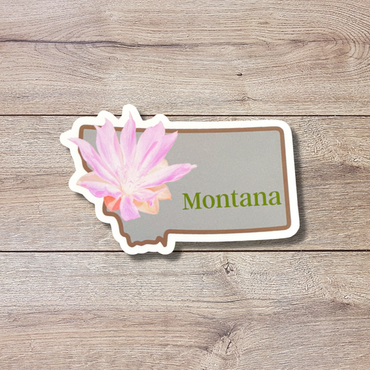 Montana State Flower Vinyl Sticker