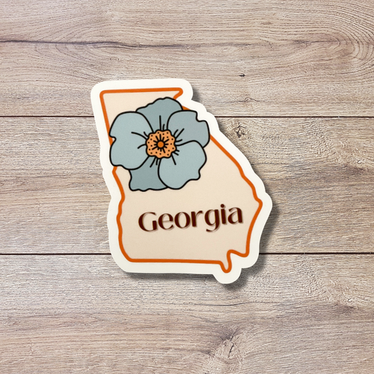 Georgia State Flower Vinyl Sticker