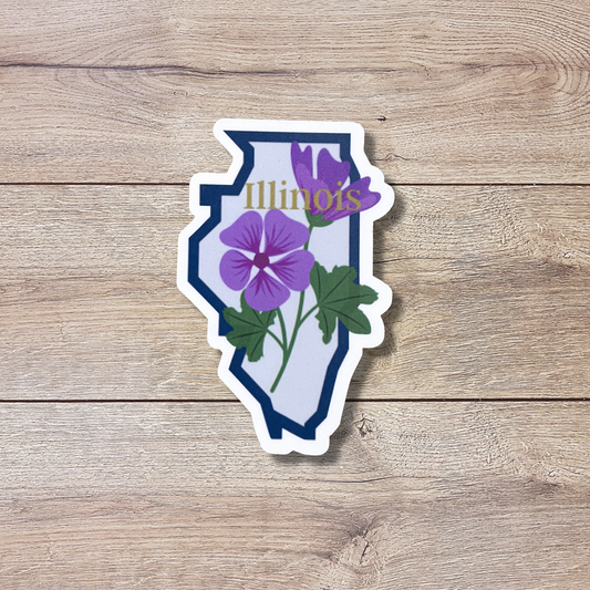 Illinois State Flower Vinyl Sticker